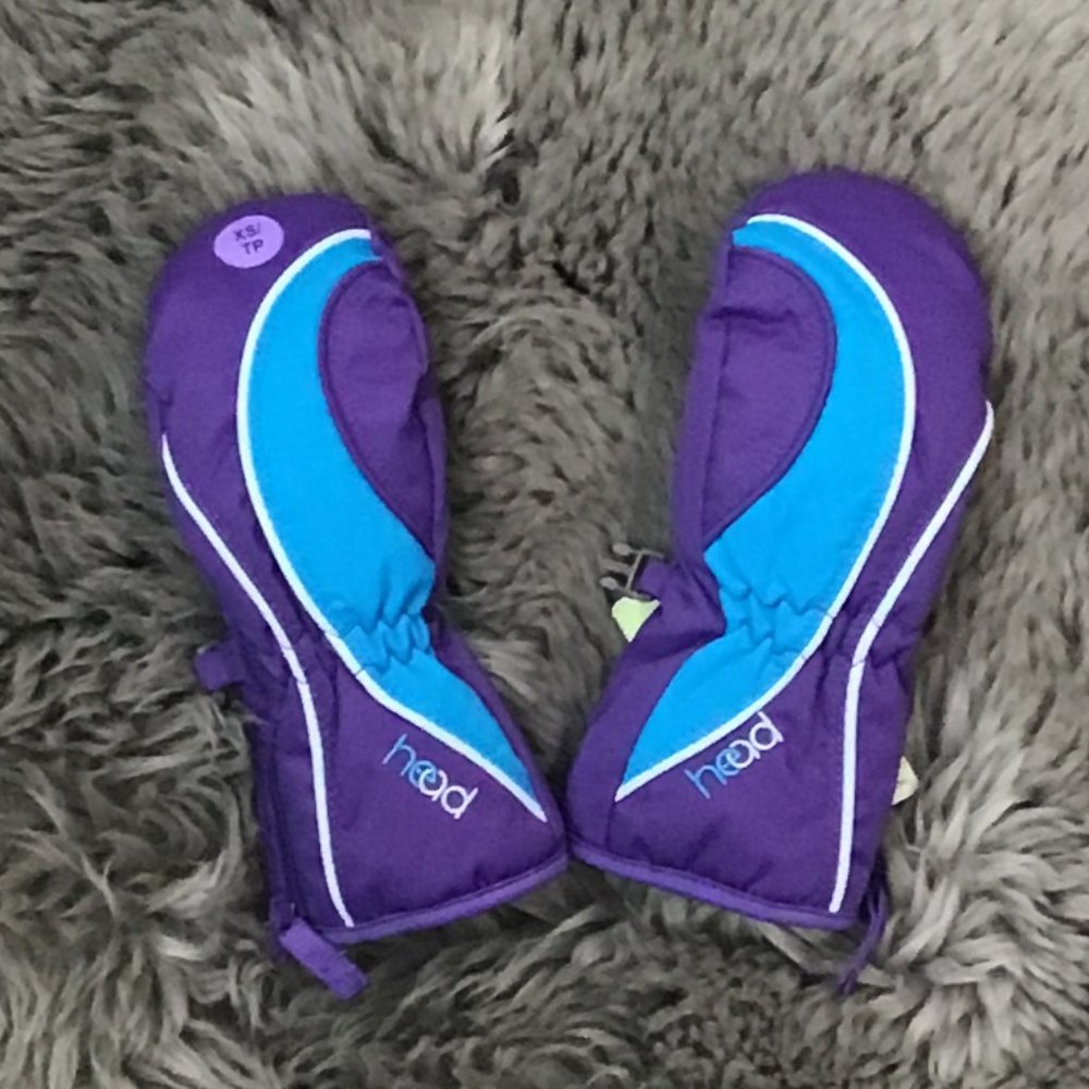 Head | Girl's Winter Gloves | Purple & Blue | Size XSmall (2-4 Years)